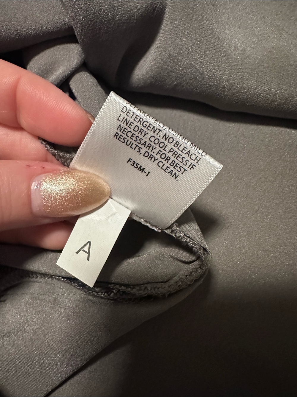 EILEEN FISHER Silver Gray Short-Sleeve Silk Blend Top - Picture 5 of 5
